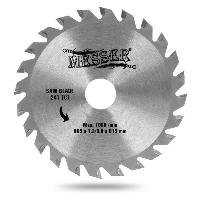 Диск 85х15х1,2х0,8 мм 24Т ТСТ по дереву для циркулярной мини-пилы MESSER М200 Диск 85х15х1,2х0,8 мм 24Т ТСТ по дереву для циркулярной мини-пилы MESSER М200