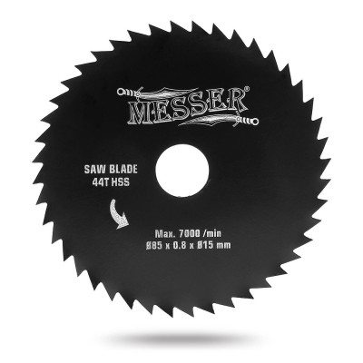 Диск HSS 85х15х0,8 мм 44T универсальный для циркулярной мини-пилы MESSER М200 Диск HSS 85х15х0,8 мм 44T универсальный для циркулярной мини-пилы MESSER М200
