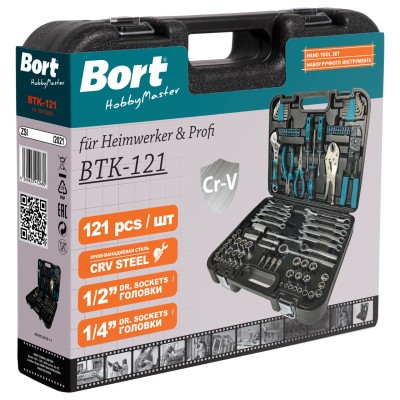 Набор ручного инструмента Bort BTK-121 Набор ручного инструмента Bort BTK-121