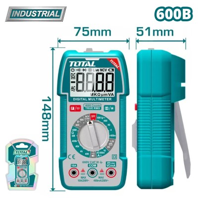 Мультиметр цифровой TOTAL TMT536002 Мультиметр цифровой TOTAL TMT536002