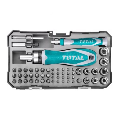 Отвертка с набором бит TOTAL TACSD30556 (55 предметов) Отвертка с набором бит TOTAL TACSD30556 (55 предметов)