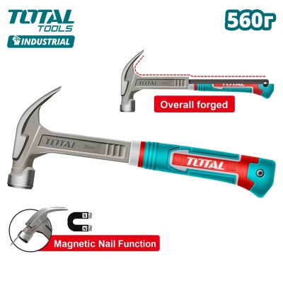 Молоток-гвоздодер 0,56 кг TOTAL THCH61020L Молоток-гвоздодер 0,56 кг TOTAL THCH61020L