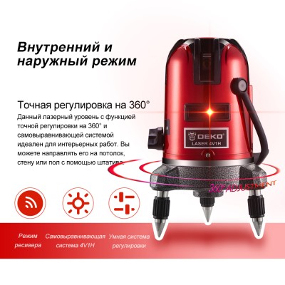 Уровень лазерный самовыравнивающийся DEKO LL57 SET1 Уровень лазерный самовыравнивающийся DEKO LL57 SET1