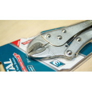 Зажим с фиксатором 250 мм TOTAL изогнутые губки THT191003