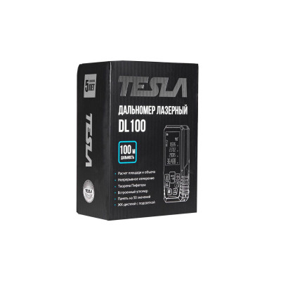 Дальномер лазерный TESLA DL100 дальность 100 метров, точность ±2мм Дальномер лазерный TESLA DL100 дальность 100 метров, точность ±2мм