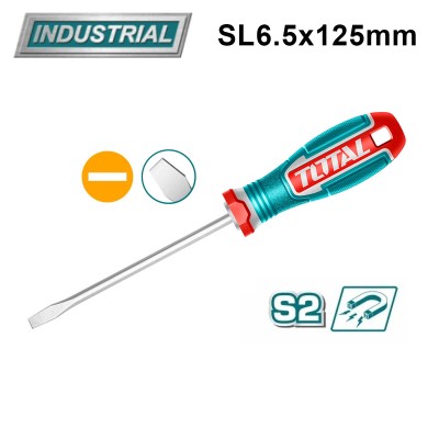 Отвертка шлицевая SL6.5 125 мм TOTAL TSDSL6125 Отвертка шлицевая SL6.5 125 мм TOTAL TSDSL6125
