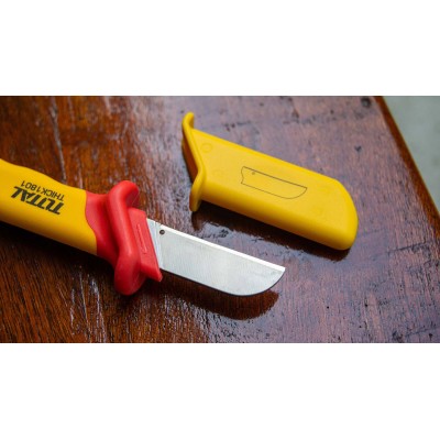 Нож для зачистки кабеля диэлектрический 180 мм TOTAL THICK1801 Нож для зачистки кабеля диэлектрический 180 мм TOTAL THICK1801
