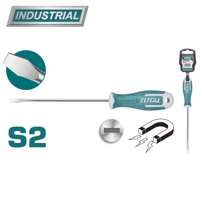 Отвертка шлицевая SL8 150 мм TOTAL THT268150 Отвертка шлицевая SL8 150 мм TOTAL THT268150