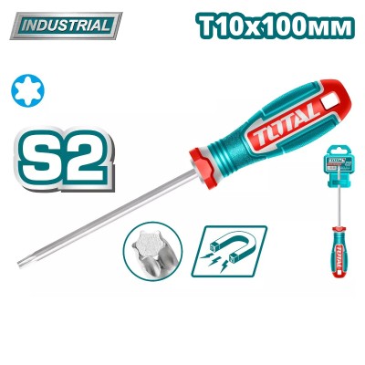 Отвертка Torx T10x100 мм TOTAL TSDT10100 Отвертка Torx T10x100 мм TOTAL TSDT10100