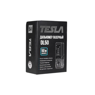 Дальномер лазерный TESLA DL50 дальность 50 метров, точность ±2мм Дальномер лазерный TESLA DL50 дальность 50 метров, точность ±2мм