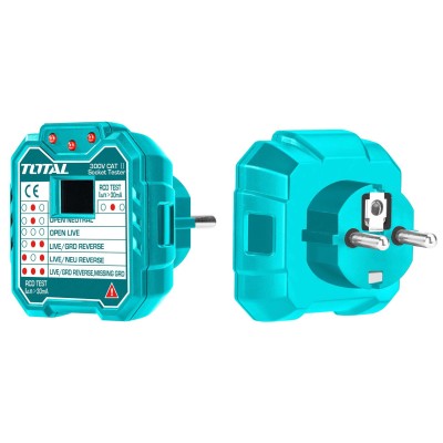 Тестер розеток TOTAL TESST30002 Тестер розеток TOTAL TESST30002