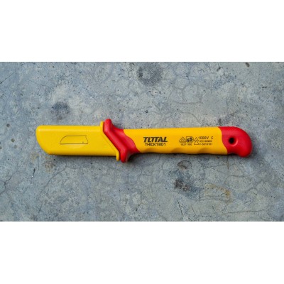 Нож для зачистки кабеля диэлектрический 180 мм TOTAL THICK1801 Нож для зачистки кабеля диэлектрический 180 мм TOTAL THICK1801
