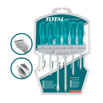 Набор отверток TOTAL THTDC250601 (6 шт) Набор отверток TOTAL THTDC250601 (6 шт)
