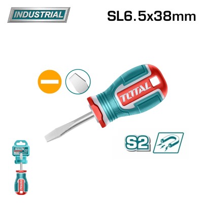 Отвертка шлицевая SL6.5x38 мм TOTAL TSDSL6038 Отвертка шлицевая SL6.5x38 мм TOTAL TSDSL6038