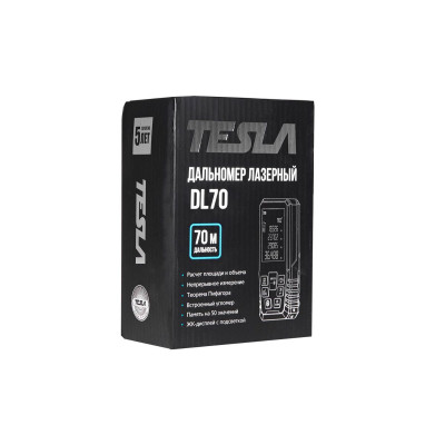 Дальномер лазерный TESLA DL70 дальность 70 метров, точность ±2мм Дальномер лазерный TESLA DL70 дальность 70 метров, точность ±2мм