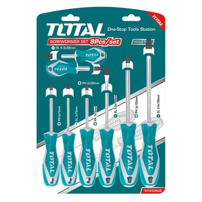 Набор отверток TOTAL THT250608 (8 шт) Набор отверток TOTAL THT250608 (8 шт)