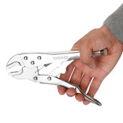 Зажим с фиксатором 220 мм изогнутые губки DEKO HT38