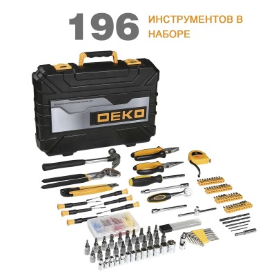 Набор инструмента для дома DEKO DKMT196 SET 196 Набор инструмента для дома DEKO DKMT196 SET 196