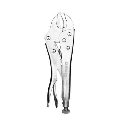 Зажим с фиксатором 220 мм изогнутые губки DEKO HT38 Зажим с фиксатором 220 мм изогнутые губки DEKO HT38