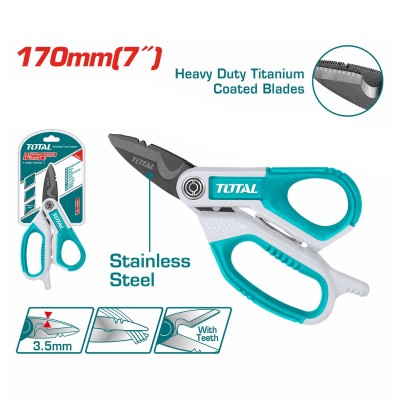 Ножницы электрика 170 мм TOTAL THES051708 Ножницы электрика 170 мм TOTAL THES051708