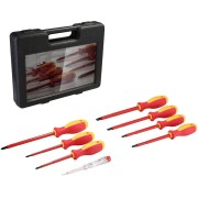 Набор диэлектрических отверток с индикатором напряжения DEKO HT04 SET 8