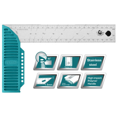 Угольник 300 мм TOTAL TMT61126 Угольник 300 мм TOTAL TMT61126
