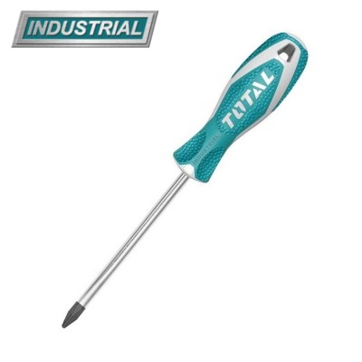 Отвертка крестовая PH0 75 мм TOTAL THT26PH0075 Отвертка крестовая PH0 75 мм TOTAL THT26PH0075