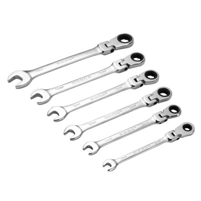Ключи комбинированные трещоточные шарнирные в наборе DEKO RW02 8-17 мм SET 6 Ключи комбинированные трещоточные шарнирные в наборе DEKO RW02 8-17 мм SET 6