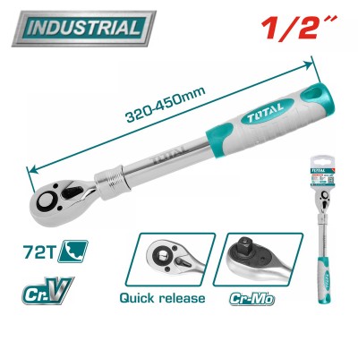 Ключ-трещотка телескопическая 1/2 " TOTAL THT106128L Ключ-трещотка телескопическая 1/2 " TOTAL THT106128L