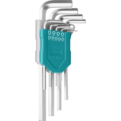 Набор ключей шестигранных 1,5-10 мм длинных TOTAL THT106191 (9 шт) Набор ключей шестигранных 1,5-10 мм длинных TOTAL THT106191 (9 шт)