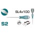 Отвертка шлицевая SL4 100 мм TOTAL THT264100 Отвертка шлицевая SL4 100 мм TOTAL THT264100