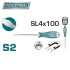 Отвертка шлицевая SL4 100 мм TOTAL THT264100 Отвертка шлицевая SL4 100 мм TOTAL THT264100