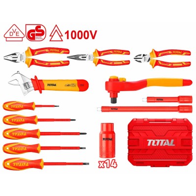 Набор инструментов диэлектрических TOTAL THKITH2601 (26 предметов) Набор инструментов диэлектрических TOTAL THKITH2601 (26 предметов)
