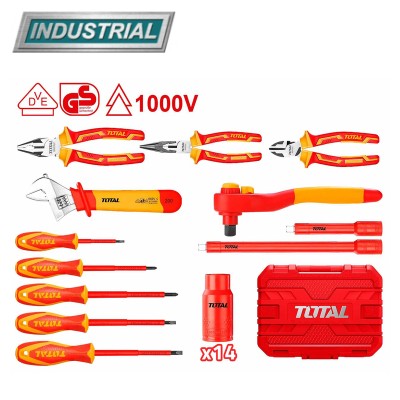Набор инструментов диэлектрических TOTAL THKITH2601 (26 предметов) Набор инструментов диэлектрических TOTAL THKITH2601 (26 предметов)