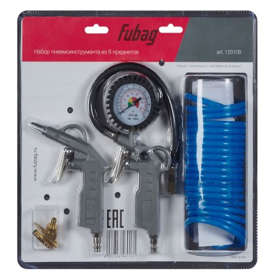 Набор пневмоинструмента FUBAG 120109 (6 предметов) Набор пневмоинструмента FUBAG 120109 (6 предметов)