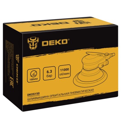Пневмошлифмашина орбитальная DEKO DKOS150 Пневмошлифмашина орбитальная DEKO DKOS150