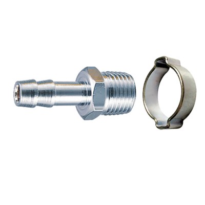 Переходник FUBAG 1/2 " M -> елочка 10 мм с обжимным кольцом Переходник FUBAG 1/2 " M -> елочка 10 мм с обжимным кольцом