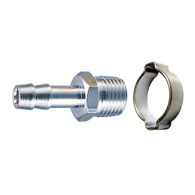 Переходник FUBAG 1/4 "M -> елочка 6 мм с обжимным кольцом Переходник FUBAG 1/4 "M -> елочка 6 мм с обжимным кольцом