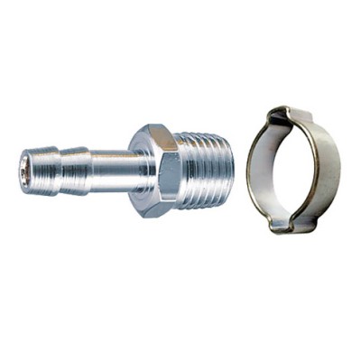 Переходник FUBAG 1/4 "M -> елочка 8 мм с обжимным кольцом Переходник FUBAG 1/4 "M -> елочка 8 мм с обжимным кольцом