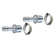 Переходник FUBAG 1/4 " M -> елочка 8 мм с обжимным кольцом (2 шт.)