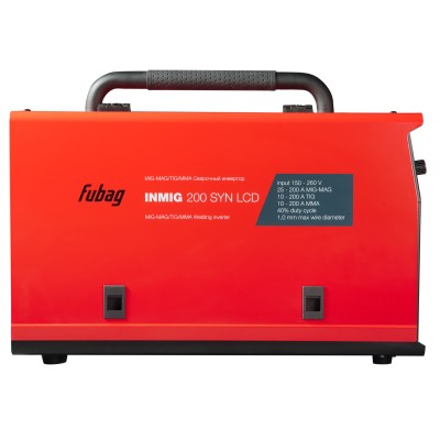 Сварочный полуавтомат-инвертор FUBAG INMIG 200 SYN LCD + горелка FB 250,3 м Сварочный полуавтомат-инвертор FUBAG INMIG 200 SYN LCD + горелка FB 250,3 м