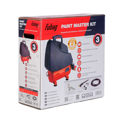 Компрессор безмасляный коаксиальный FUBAG PAINT MASTER KIT ( + 3 предмета) Компрессор безмасляный коаксиальный FUBAG PAINT MASTER KIT ( + 3 предмета)