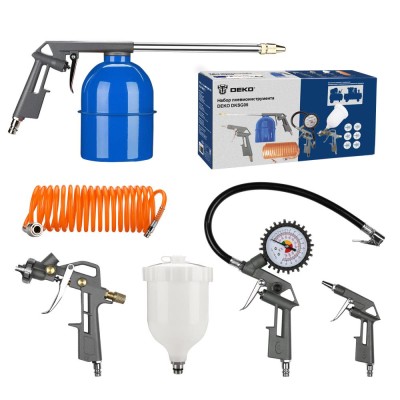 Набор пневмоинструмента DEKO DKSG05 SET 5 Набор пневмоинструмента DEKO DKSG05 SET 5