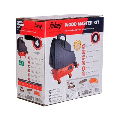 Компрессор безмасляный коаксиальный FUBAG WOOD MASTER KIT ( + 4 предмета) Компрессор безмасляный коаксиальный FUBAG WOOD MASTER KIT ( + 4 предмета)