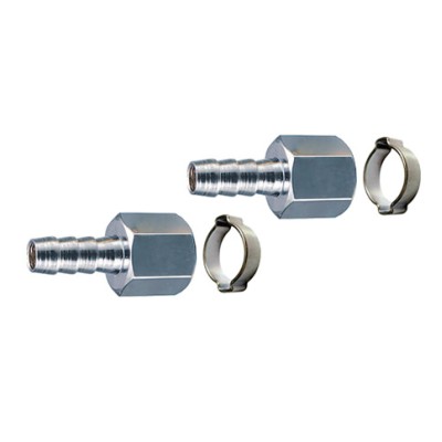 Переходник FUBAG 1/4 " F -> елочка 6 мм с обжимным кольцом (2 шт.) Переходник FUBAG 1/4 " F -> елочка 6 мм с обжимным кольцом (2 шт.)