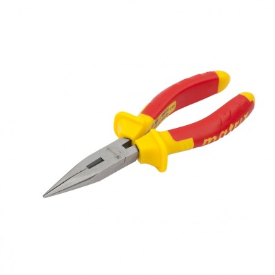 Длинногубцы прямые Insulated, 160 мм, двухкомпонентные рукоятки Matrix Professional Длинногубцы прямые Insulated, 160 мм, двухкомпонентные рукоятки Matrix Professional