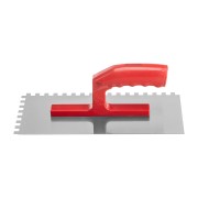 Гладилка стальная, 280 x 130 мм, зеркальная полировка, пластмастмассовая ручка, зуб 8 x 8 мм Matrix