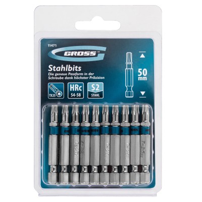 Бита Torx 25 х 50, сталь S2, 10 шт. Gross Бита Torx 25 х 50, сталь S2, 10 шт. Gross