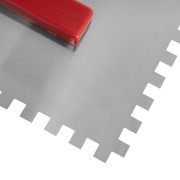 Гладилка стальная, 280 x 130 мм, зеркальная полировка, пластмастмассовая ручка, зуб 8 x 8 мм Matrix