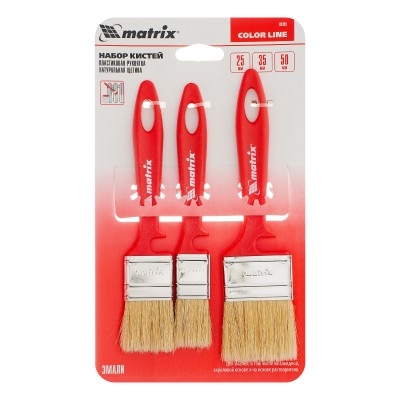 Набор кистей «Эмали» 25 мм, 35 мм, 50 мм Color Line Matrix Набор кистей «Эмали» 25 мм, 35 мм, 50 мм Color Line Matrix